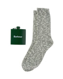 Load image into Gallery viewer, BARBOUR HIP FLASK & SOCK GIFT SET
