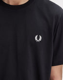 Load image into Gallery viewer, Fred Perry Bold Branding Black T-shirt