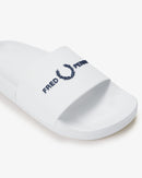 Načíst obrázek do prohlížeče Galerie, Fred Perry Branded White Klapki męskie