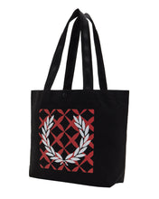 Load image into Gallery viewer, Fred Perry Cross Stitch Graphic Tote Black torba