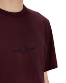 Load image into Gallery viewer, Fred Perry Embroidered Oxblood T-shirt