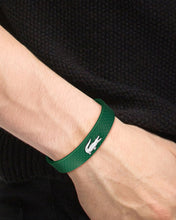 Załaduj obraz do przeglądarki galerii, Lacoste Leather Bracelet Green L.12.12 bransoletka skórzana
