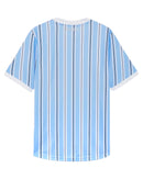 Załaduj obraz do przeglądarki galerii, Lyle & Scott Prep Stripe Chalk Blue Koszulka piłkarska
