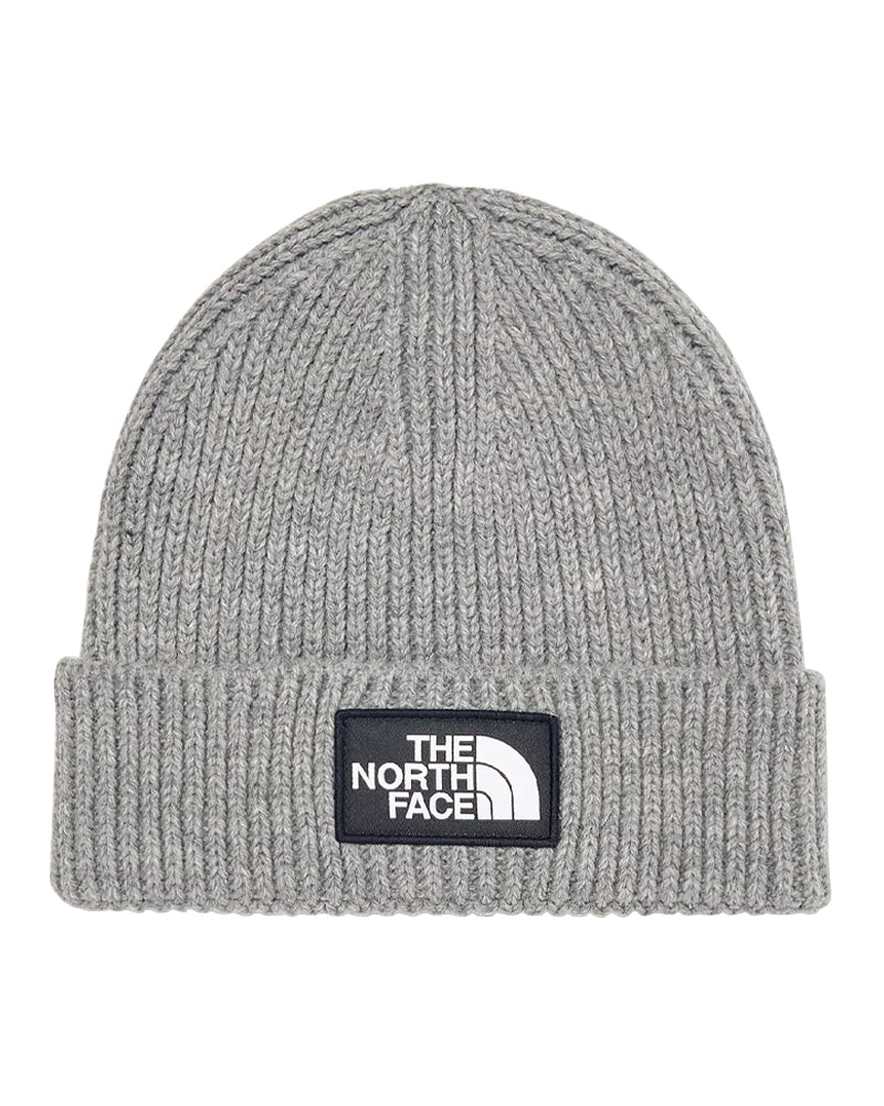 THE NORTH FACE LOGO CUFFED BEANIE GREY CZAPKA ZIMOWA