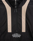 Načíst obrázek do prohlížeče Galerie, UNFAIR ATHLETICS ELEMENTARY CRUSHED HALFZIP BLACK KURTKA