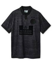 Load image into Gallery viewer, WEEKEND OFFENDER BLACKOUT FOOTBALL SHIRT BLACK