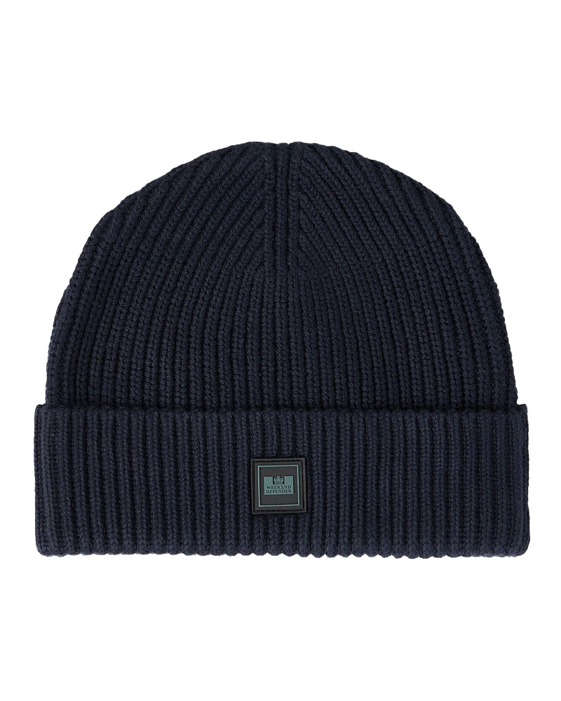 Weekend Offender Kettama Rib Knit Beanie Navy czapka zimowa
