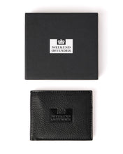 Załaduj obraz do przeglądarki galerii, WEEKEND OFFENDER LEATHER BILLFOLD WALLET BLACK PORTFEL
