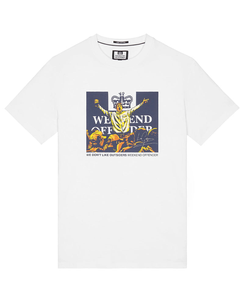 WEEKEND OFFENDER LEO GREGORY TEE WHITE T-SHIRT