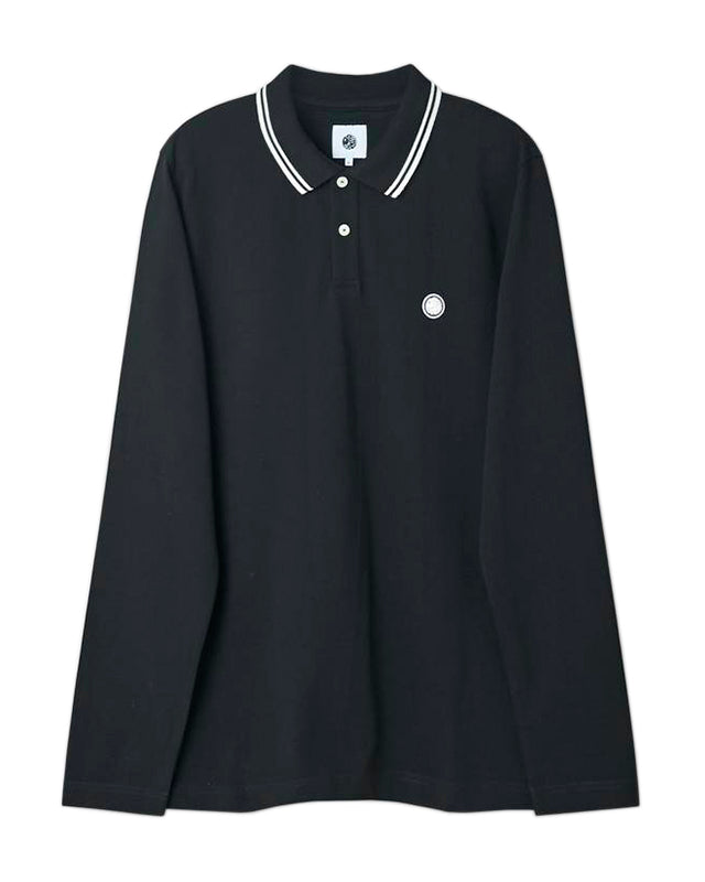 PRETTY GREEN BARTON POLO BLACK LONGSLEEVE