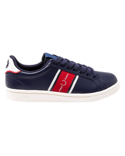 FRED PERRY B721 LEATHER CARBON BLUE BUTY MĘSKIE