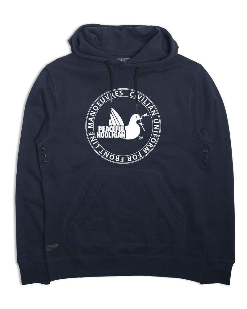 PEACEFUL HOOLIGAN CIVILIAN UNIFORM HOODIE NAVY BLUZA