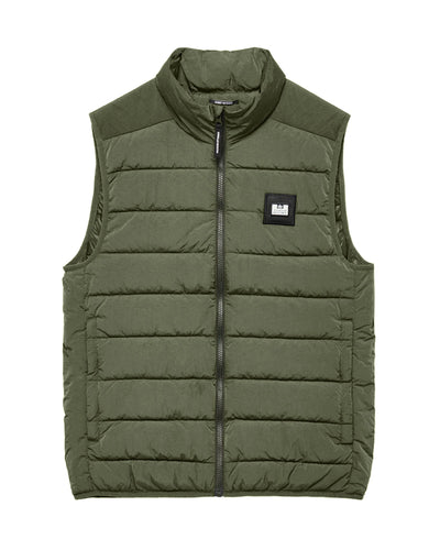 WEEKEND OFFENDER GACHA PADDED GILET CASTLE GREEN BEZRĘKAWNIK