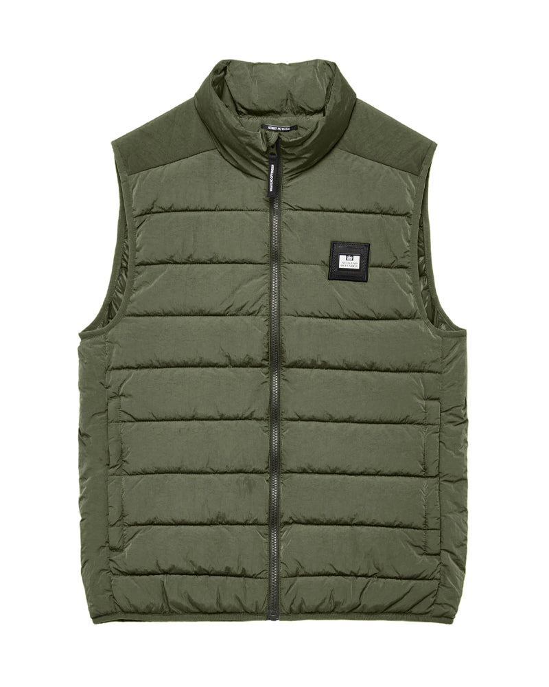 WEEKEND OFFENDER GACHA PADDED GILET CASTLE GREEN BEZRĘKAWNIK