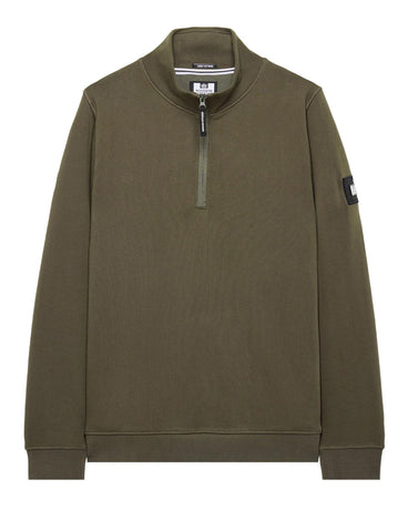 WEEKEND OFFENDER KRAVIZ QUARTER ZIP CASTLE GREEN BLUZA