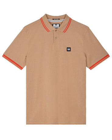 WEEKEND OFFENDER LEVANTO COGNAC BROWN KOSZULKA POLO