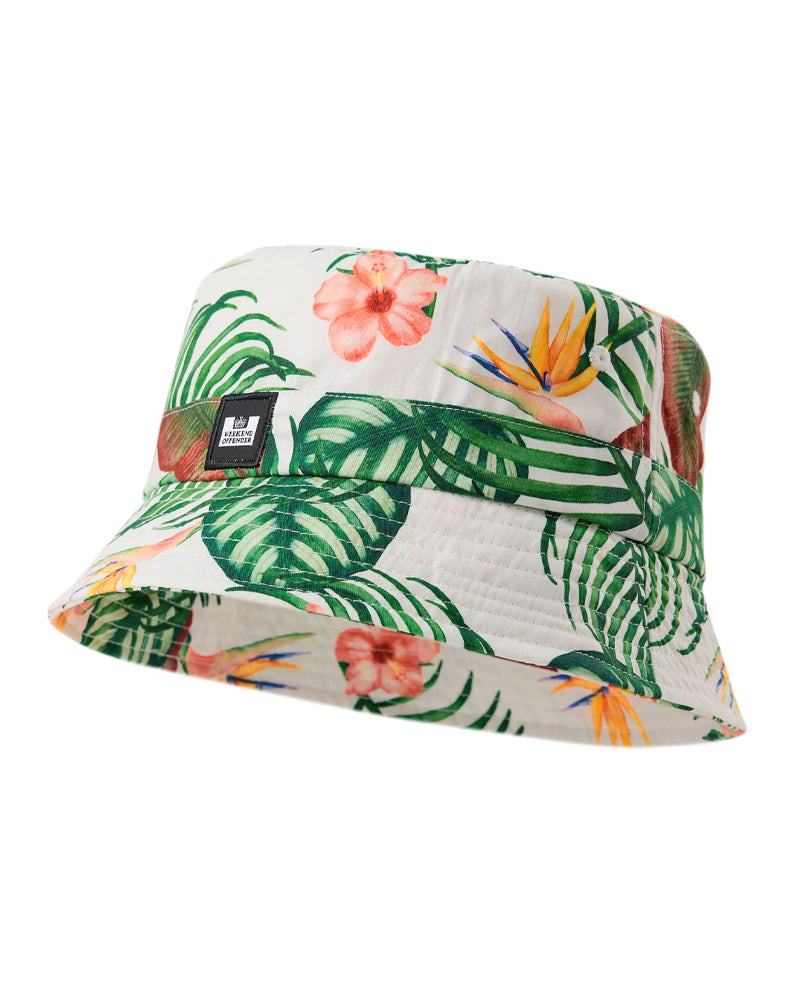 WEEKEND OFFENDER LOTUS WHITE BUCKET HAT