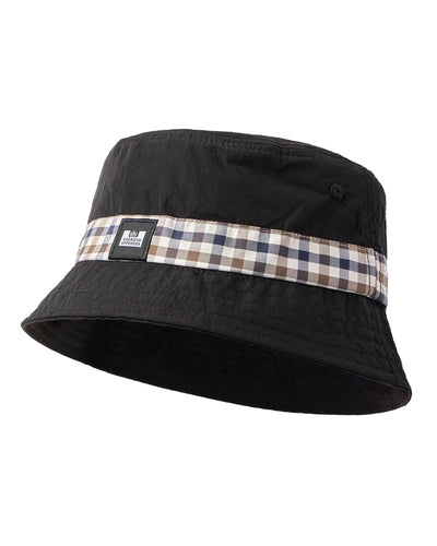 WEEKEND OFFENDER QUEENSLAND BLACK/MID HOUSE CHECK BUCKET HAT