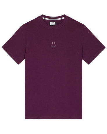 WEEKEND OFFENDER SMILE GRAPHIC ACAI BERRY T-SHIRT