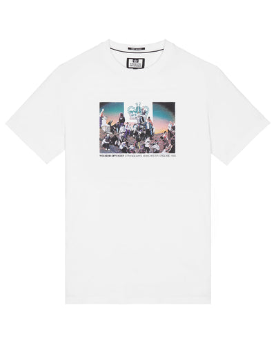 WEEKEND OFFENDER STRANGEDAYS GRAPHIC WHITE T-SHIRT