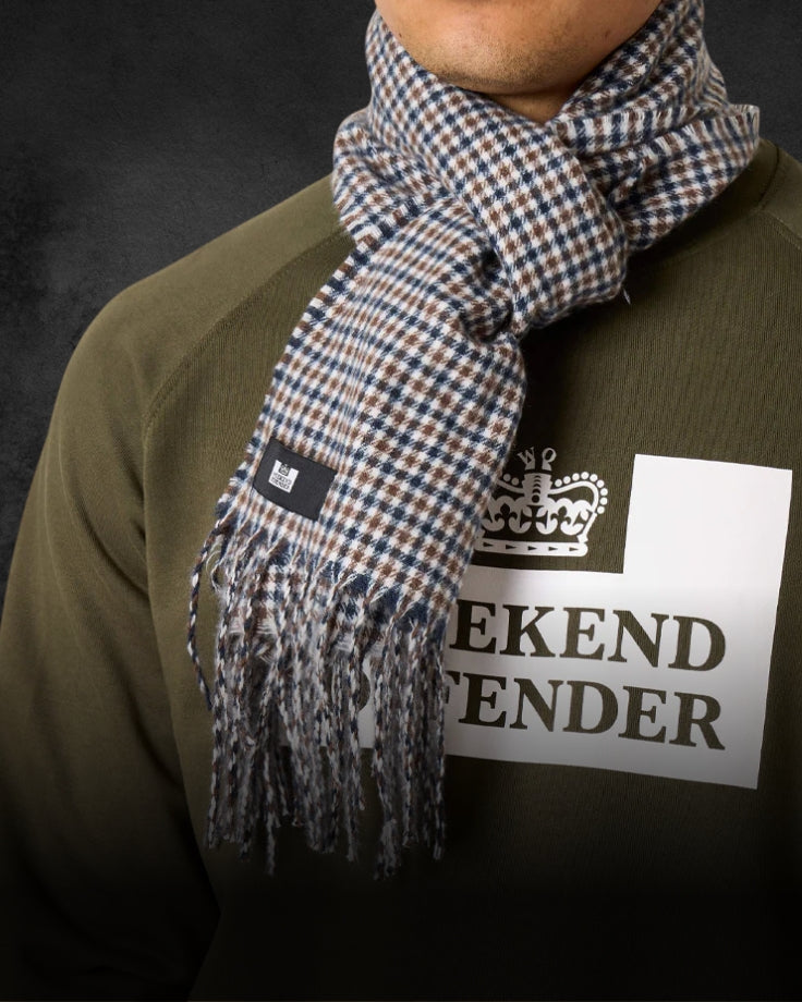 A Weekend Offender scarf, one of the many accessories available at Casual Authentic.