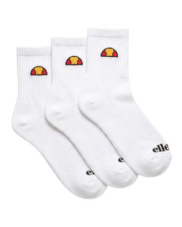 Ellesse Quarter Skarpetki Białe 3-pak