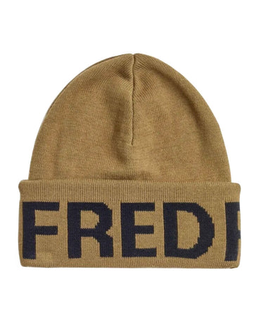 Fred Perry Oversized Branded Beanie Stone czapka zimowa