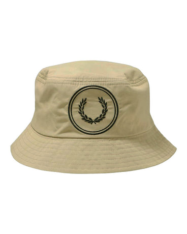 Fred Perry Circle Brand Ripstop Stone Bucket Hat