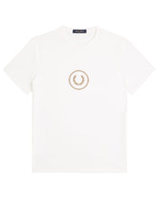 Load image into Gallery viewer, FRED PERRY CIRCLE BRANDING SNOW WHITE T-SHIRT
