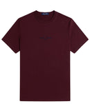 Load image into Gallery viewer, Fred Perry Embroidered Oxblood T-shirt
