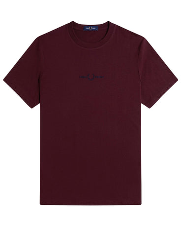 Fred Perry Embroidered Oxblood T-shirt