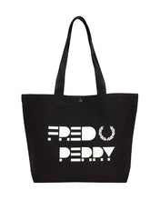 Załaduj obraz do przeglądarki galerii, FRED PERRY TEXT TOTE BAG BLACK TORBA
