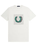 Načíst obrázek do prohlížeče Galerie, Fred Perry Laurel Wreath Grid Snow White T-Shirt
