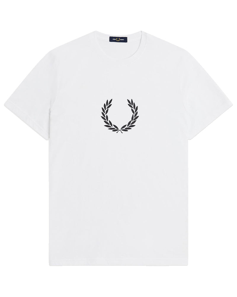 FRED PERRY LAUREL WREATH GRAPHIC WHITE T-SHIRT