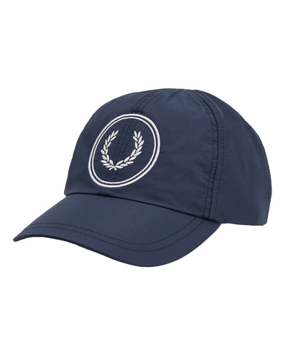 FRED PERRY CIRCLE BRANDING RIPSTOP CAP NAVY