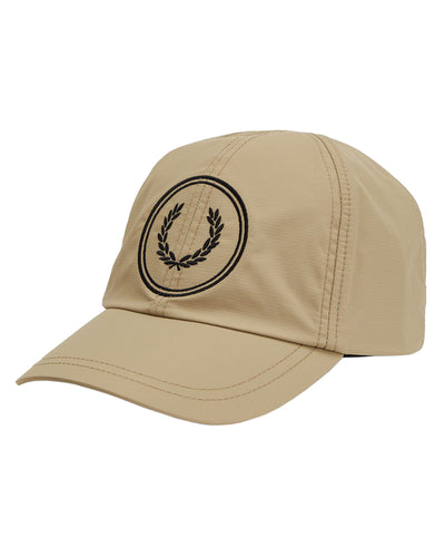 FRED PERRY CIRCLE BRANDING RIPSTOP CAP STONE