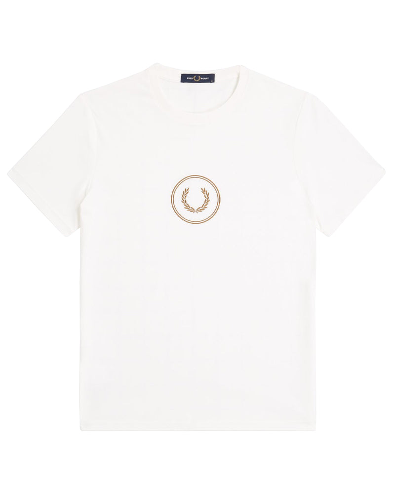 FRED PERRY CIRCLE BRANDING SNOW WHITE T-SHIRT