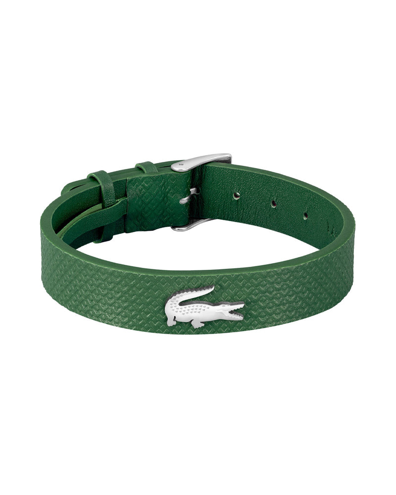 Lacoste Leather Bracelet Green L.12.12 bransoletka skórzana