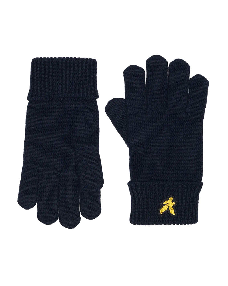 Lyle & Scott Cotton Merino Gloves Dark Navy rękawiczki