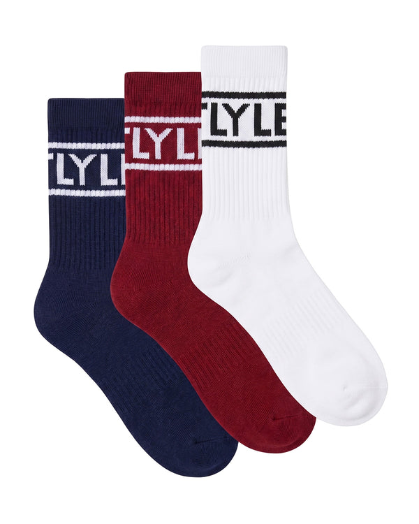 Lyle & Scott Jock Navy/Red/White Skarpetki 3-pak