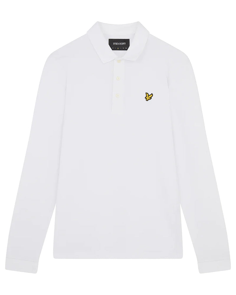 LYLE & SCOTT LONGSLEEVE POLO SHIRT WHITE