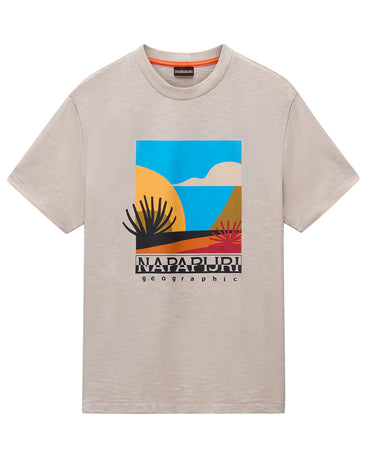 NAPAPIJRI S-ARBIA FEATHER GREY T-SHIRT