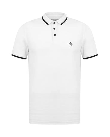 Original Penguin Contrast Tipping White Polo Shirt