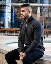 Załaduj obraz do przeglądarki galerii, Original Penguin Supima Quarter Zip Charcoal bluza
