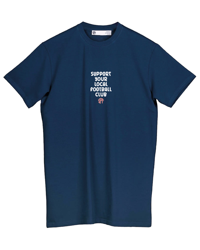 SPF SUPPORT YOUR LOCAL FOOTBALL CLUB NAVY T-SHIRT