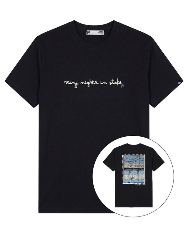 Sympatycy Przeciętnego Futbolu Rainy Nights In Stoke Black T-shirt