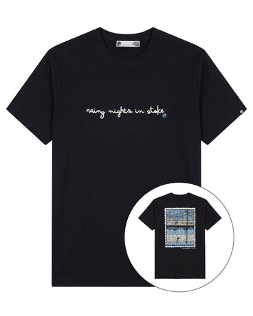 Sympatycy Przeciętnego Futbolu Rainy Nights In Stoke Black T-shirt