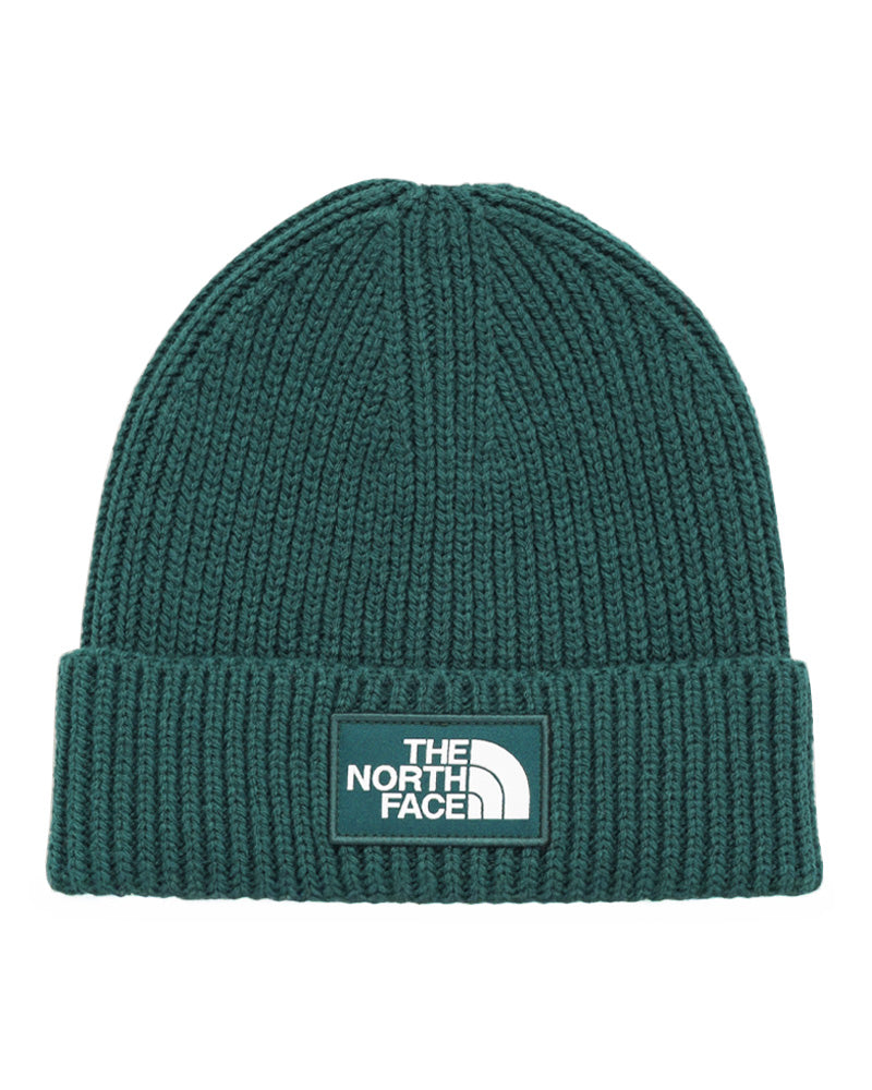 The North Face Logo Cuffed Beanie Duck Green czapka zimowa
