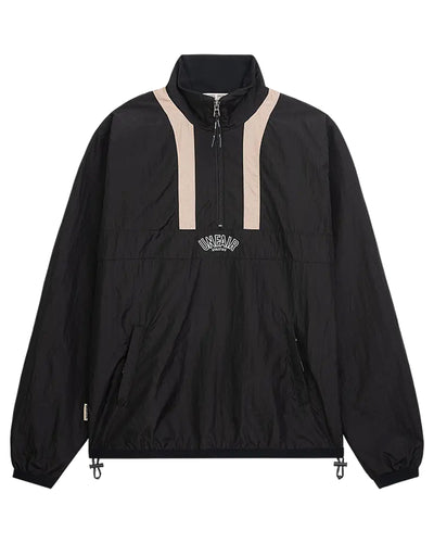UNFAIR ATHLETICS ELEMENTARY CRUSHED HALFZIP BLACK KURTKA