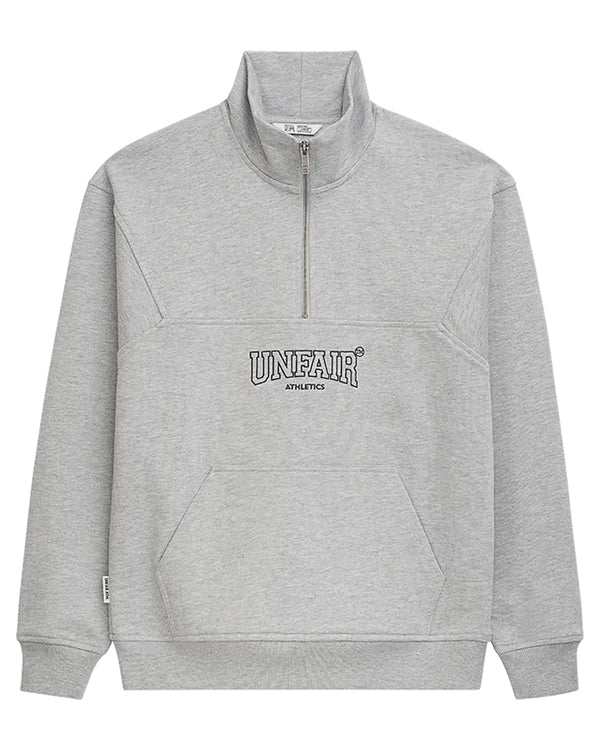 UNFAIR ATHLETICS STANDS HALFZIP LIGHT GREY BLUZA